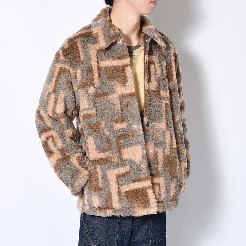 FUR COACH JACKET -BEIGE-