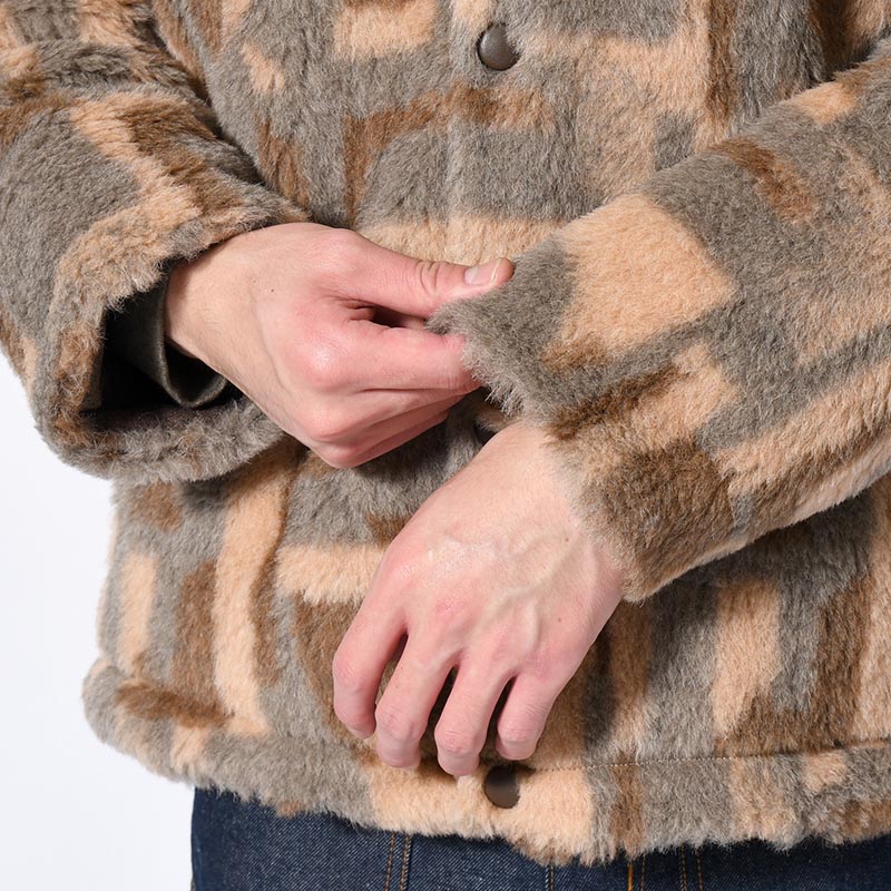 FUR COACH JACKET -BEIGE-