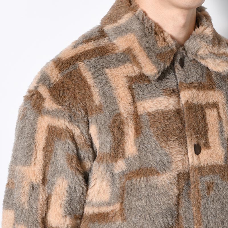 FUR COACH JACKET -BEIGE-