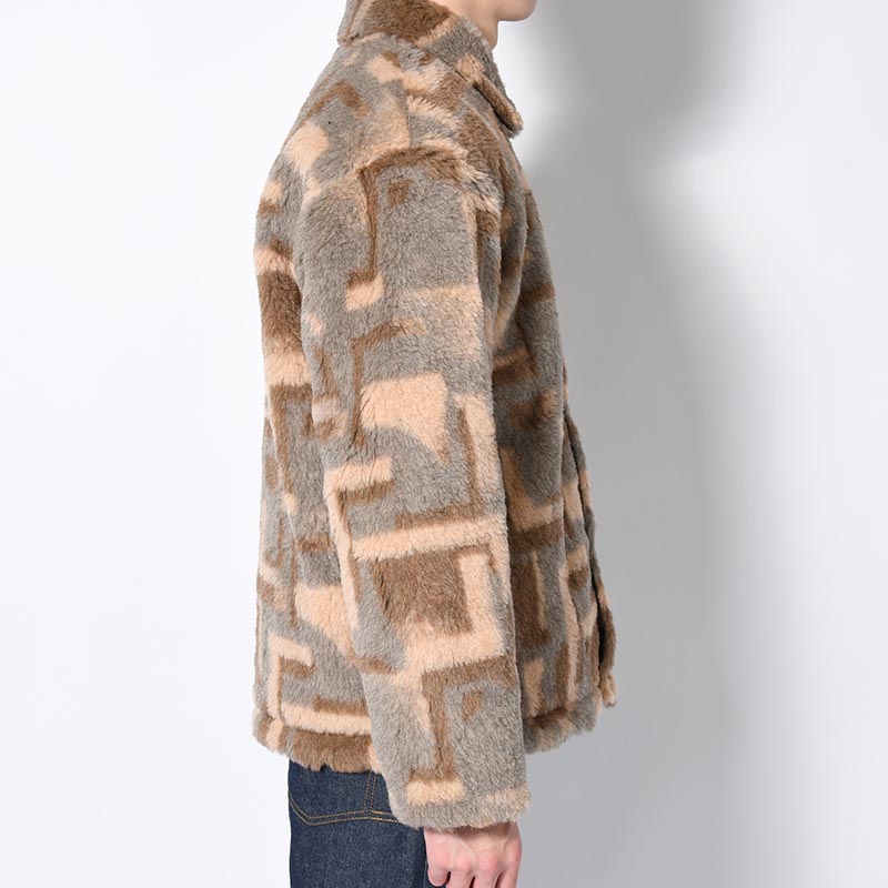 FUR COACH JACKET -BEIGE-