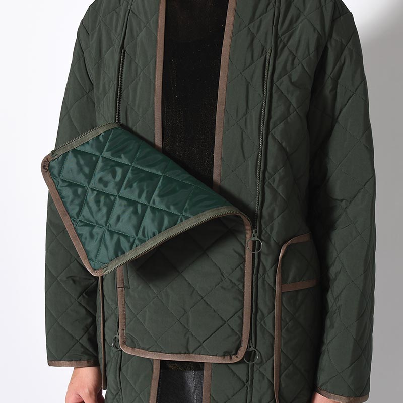 QULTING HANTEN JACKET -DEEP GREEN-