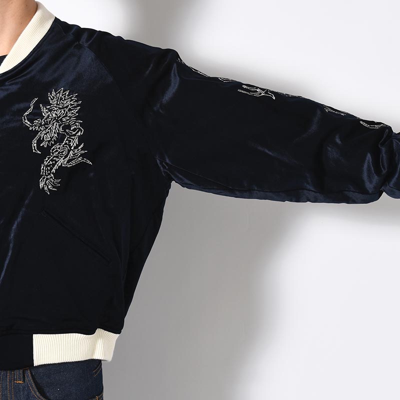 "EASTEND DRAGON" SOUVENIR JACKET -NAVY×DARK GREEN-