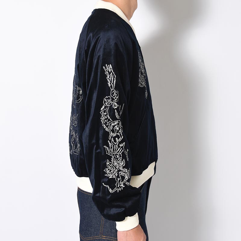 "EASTEND DRAGON" SOUVENIR JACKET -NAVY×DARK GREEN-