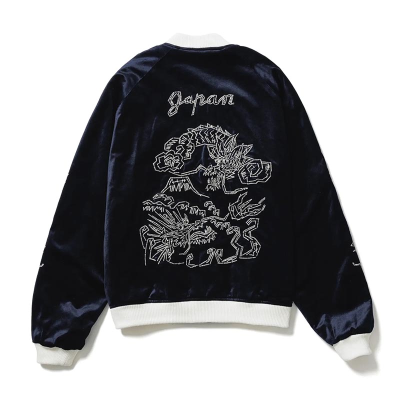 "EASTEND DRAGON" SOUVENIR JACKET -NAVY×DARK GREEN-