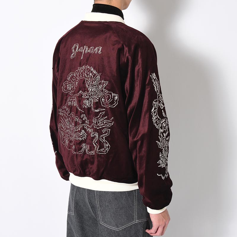 "EASTEND DRAGON" SOUVENIR JACKET -BORDEAUX×BROWN-