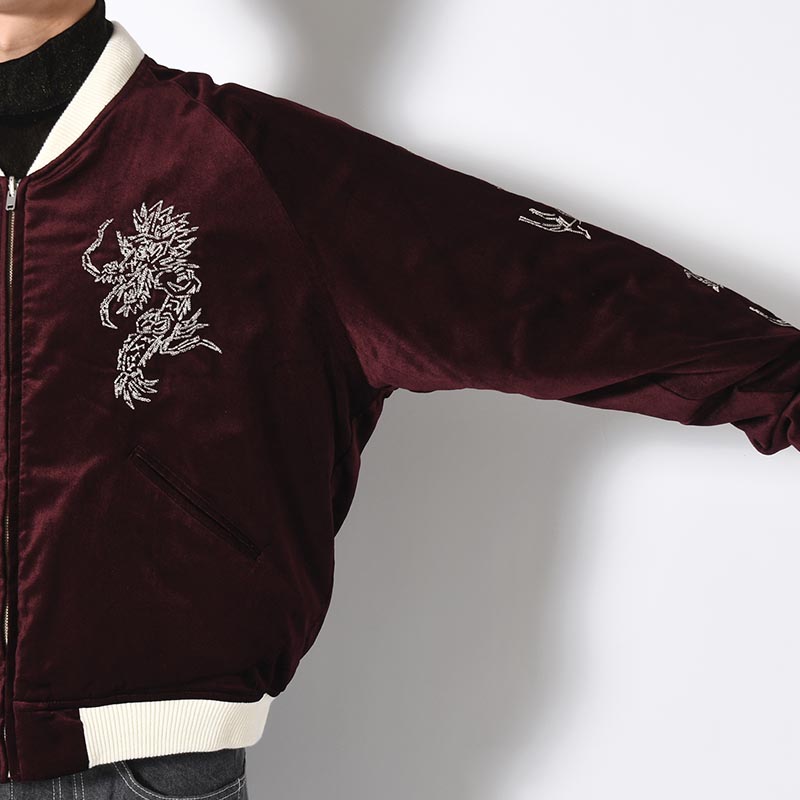 "EASTEND DRAGON" SOUVENIR JACKET -BORDEAUX×BROWN-