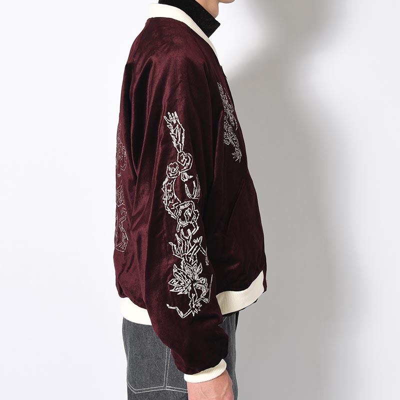 "EASTEND DRAGON" SOUVENIR JACKET -BORDEAUX×BROWN-