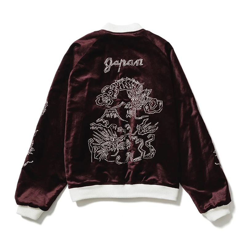 "EASTEND DRAGON" SOUVENIR JACKET -BORDEAUX×BROWN-