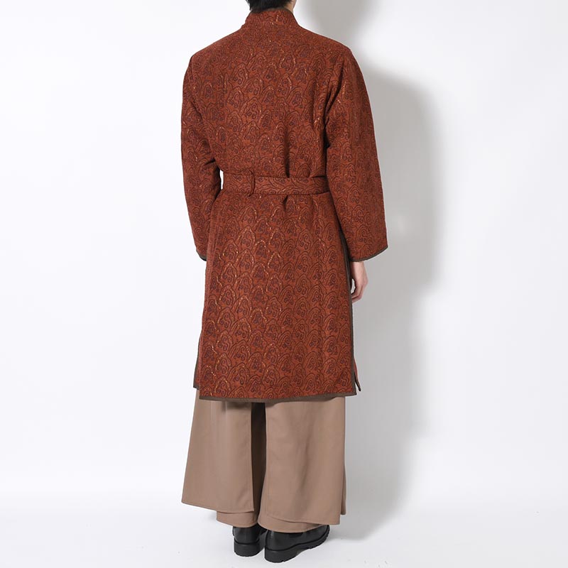 "SHUMISEN" JQ NAGAGI COAT -DARK BROWN × BORDEAUX-