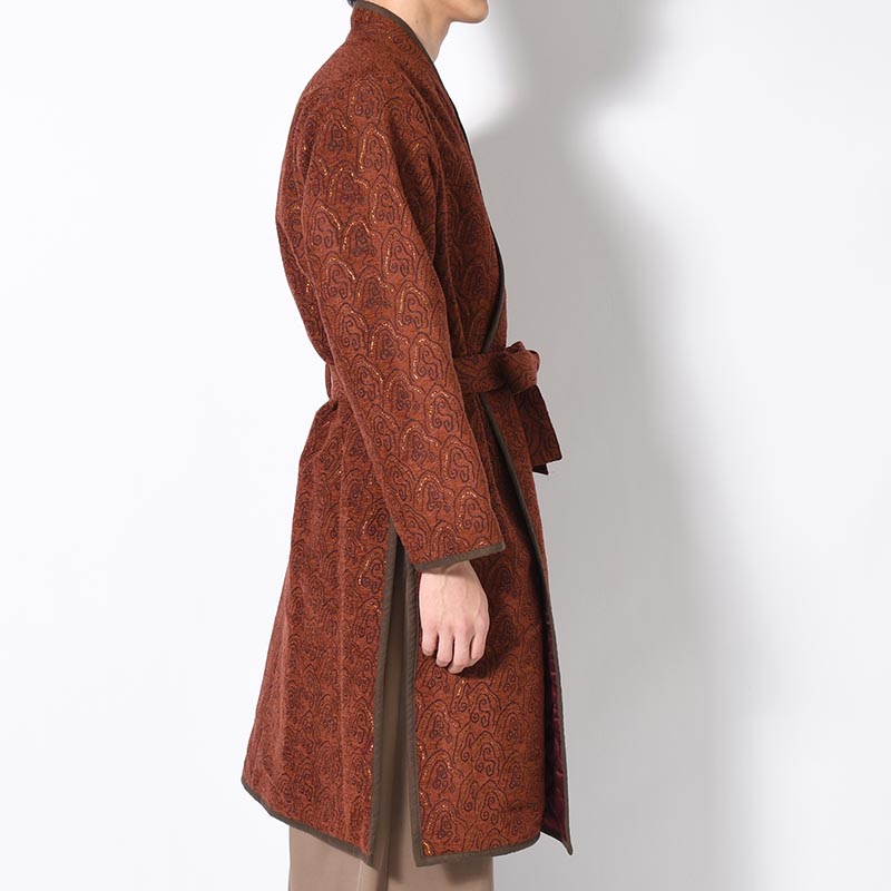 "SHUMISEN" JQ NAGAGI COAT -DARK BROWN × BORDEAUX-