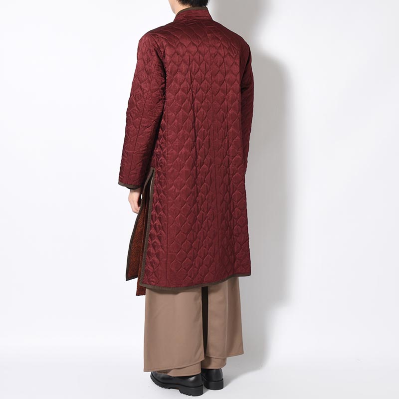 "SHUMISEN" JQ NAGAGI COAT -DARK BROWN × BORDEAUX-