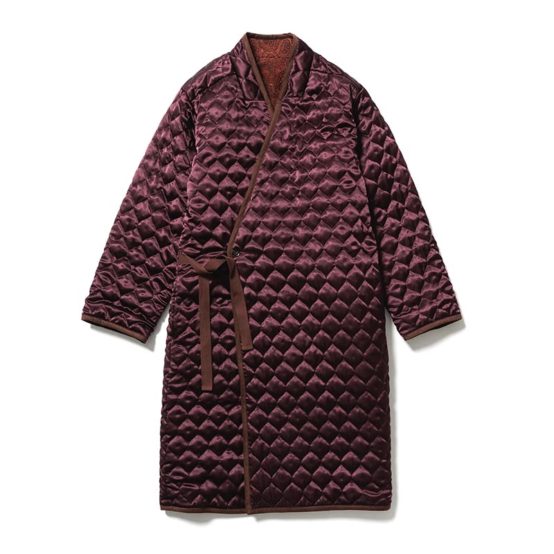 "SHUMISEN" JQ NAGAGI COAT -DARK BROWN × BORDEAUX-