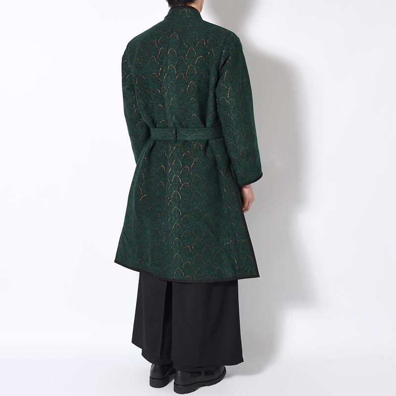 "SHUMISEN" JQ NAGAGI COAT -DARK GREEN × OLIVE-