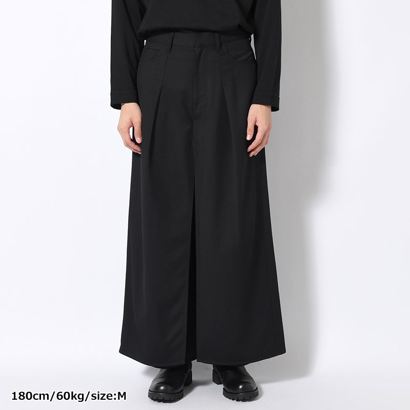 "HAKAMA" LAYERED PANTS -BLACK-