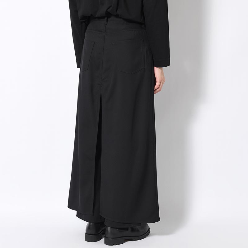 "HAKAMA" LAYERED PANTS -BLACK-