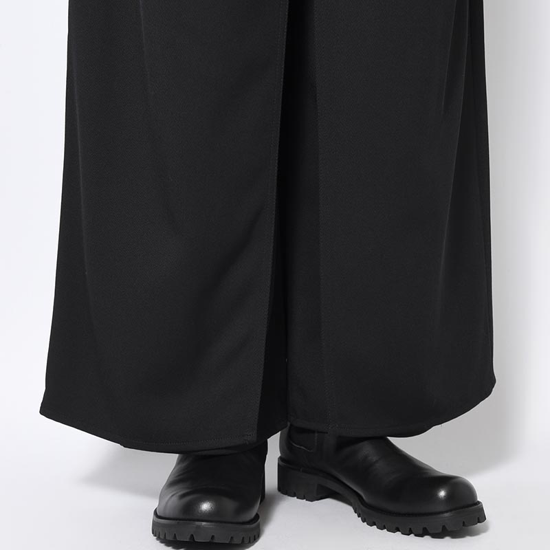 "HAKAMA" LAYERED PANTS -BLACK-