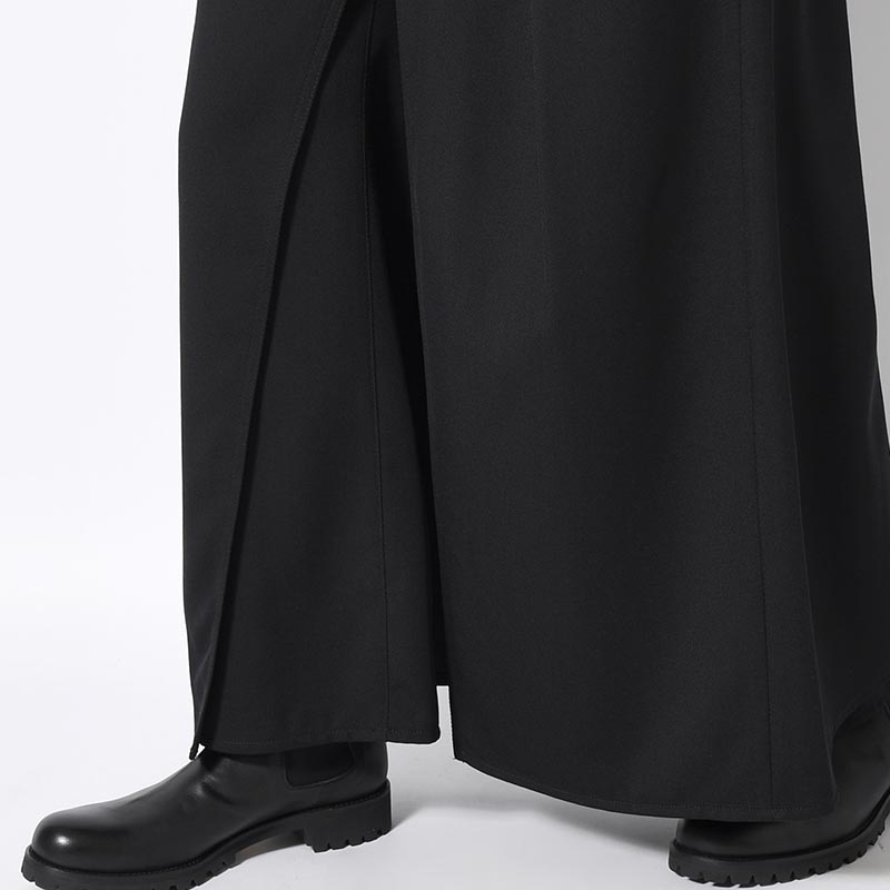 "HAKAMA" LAYERED PANTS -BLACK-