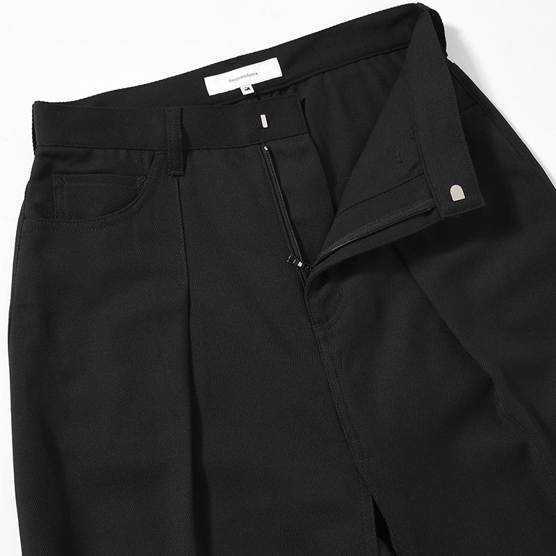 "HAKAMA" LAYERED PANTS -BLACK-