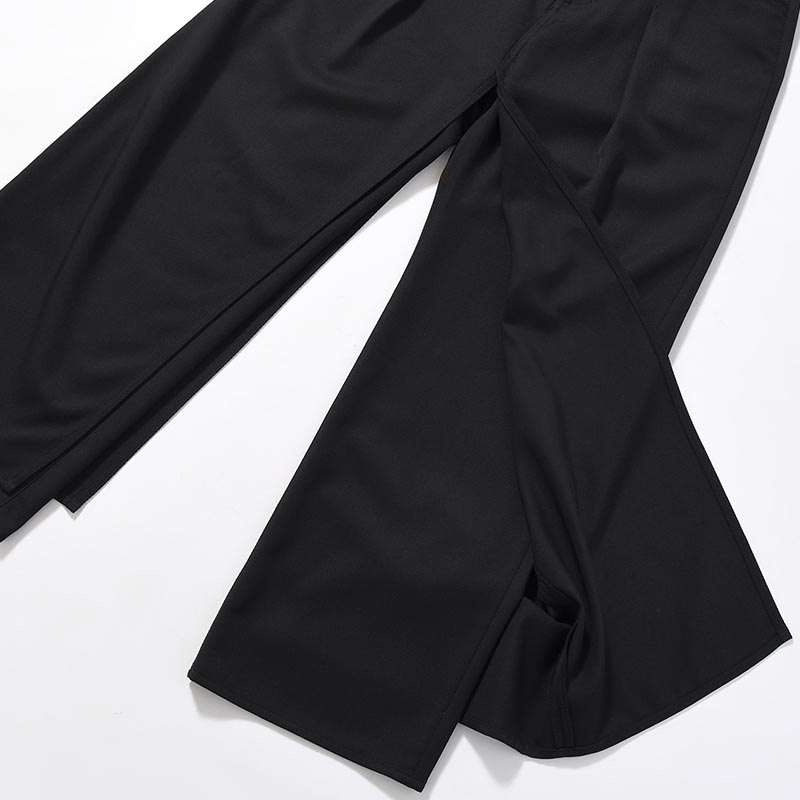 "HAKAMA" LAYERED PANTS -BLACK-