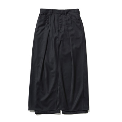 "HAKAMA" LAYERED PANTS -BLACK-