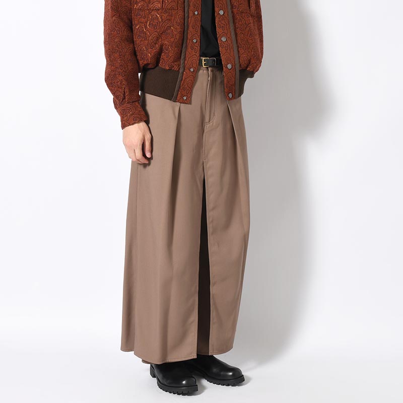 "HAKAMA" LAYERED PANTS -MOCHA-