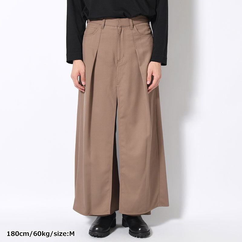 "HAKAMA" LAYERED PANTS -MOCHA-