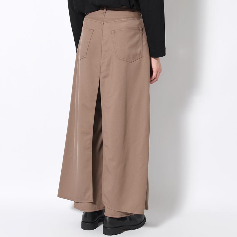 "HAKAMA" LAYERED PANTS -MOCHA-