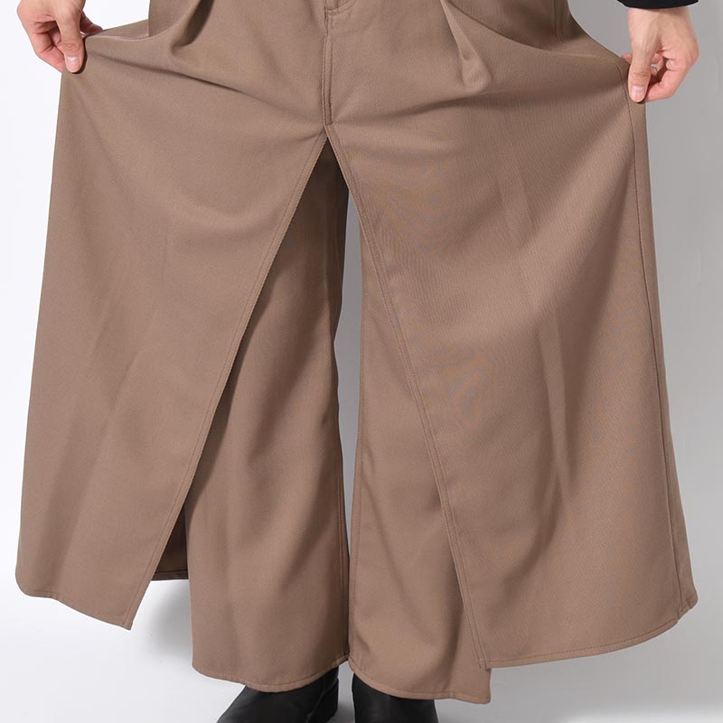 "HAKAMA" LAYERED PANTS -MOCHA-