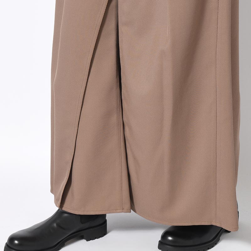 "HAKAMA" LAYERED PANTS -MOCHA-