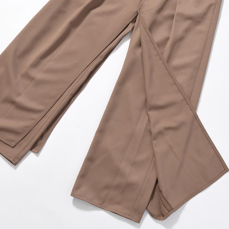 "HAKAMA" LAYERED PANTS -MOCHA-