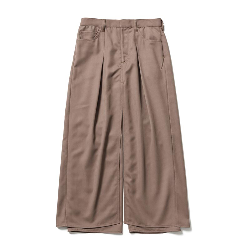 "HAKAMA" LAYERED PANTS -MOCHA-