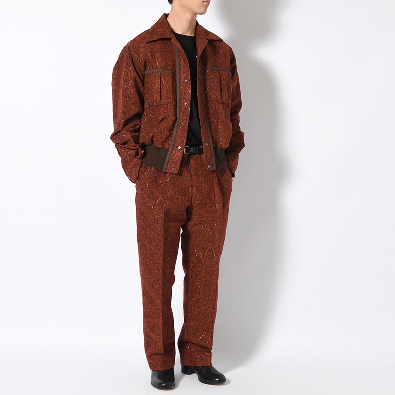 "SHUMISEN" JQ WIDE SLACKS -DARK BROWN-