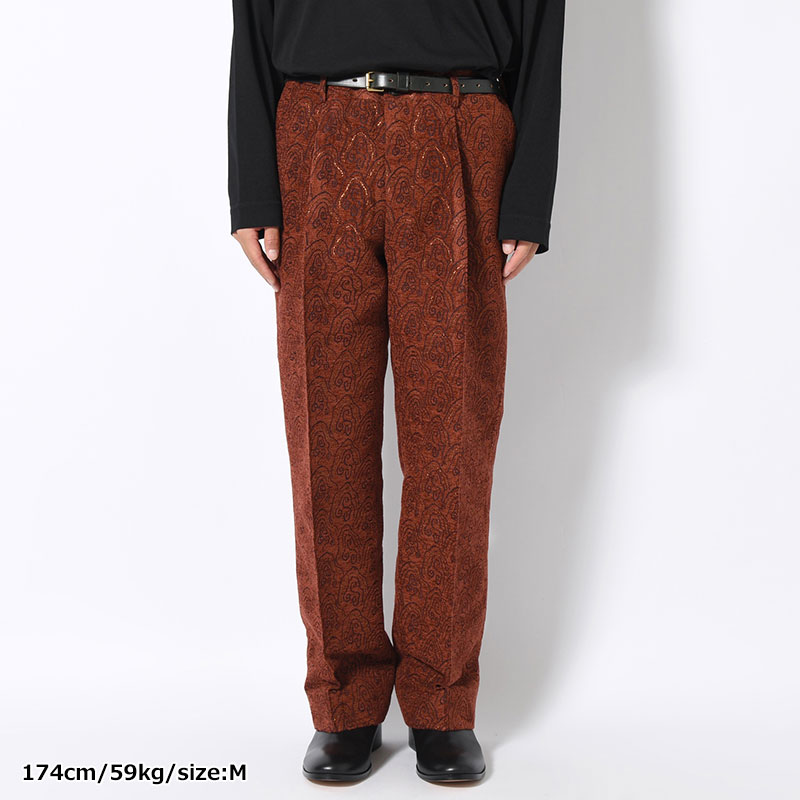 "SHUMISEN" JQ WIDE SLACKS -DARK BROWN-