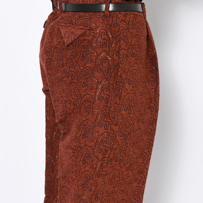 "SHUMISEN" JQ WIDE SLACKS -DARK BROWN-