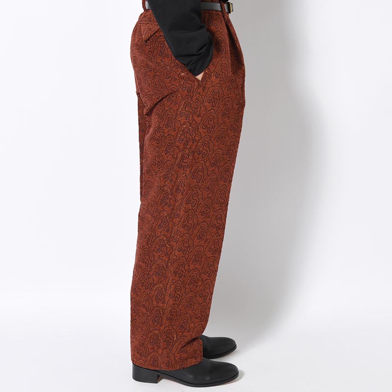 "SHUMISEN" JQ WIDE SLACKS -DARK BROWN-