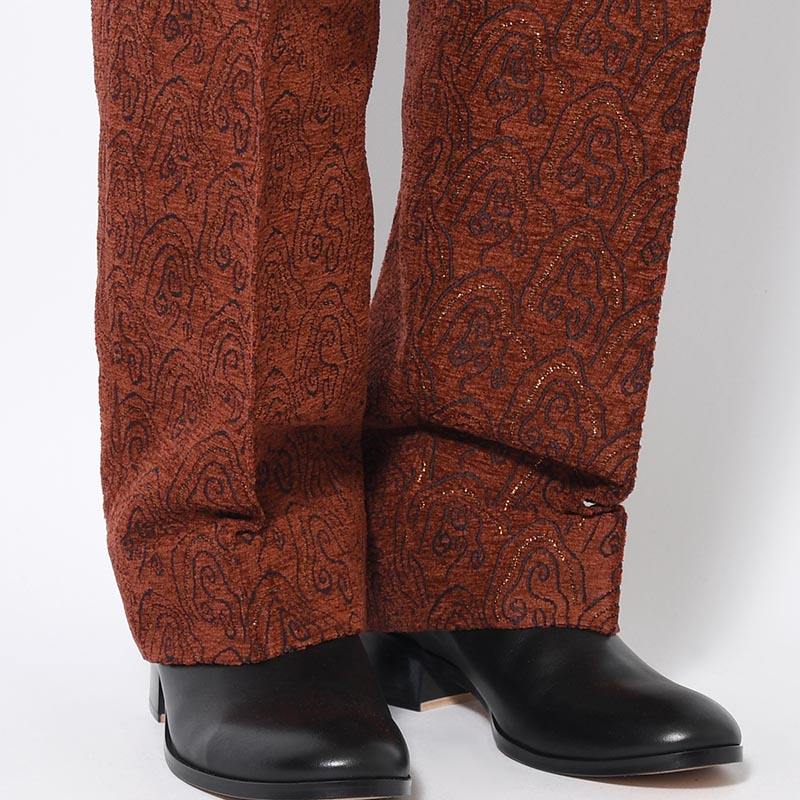 "SHUMISEN" JQ WIDE SLACKS -DARK BROWN-