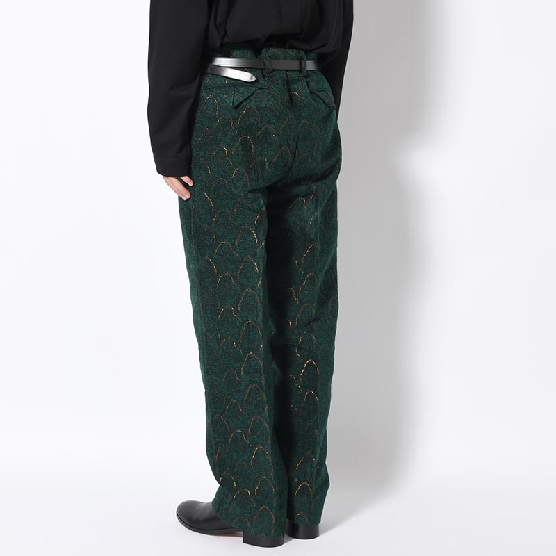 "SHUMISEN" JQ WIDE SLACKS -DARK GREEN-