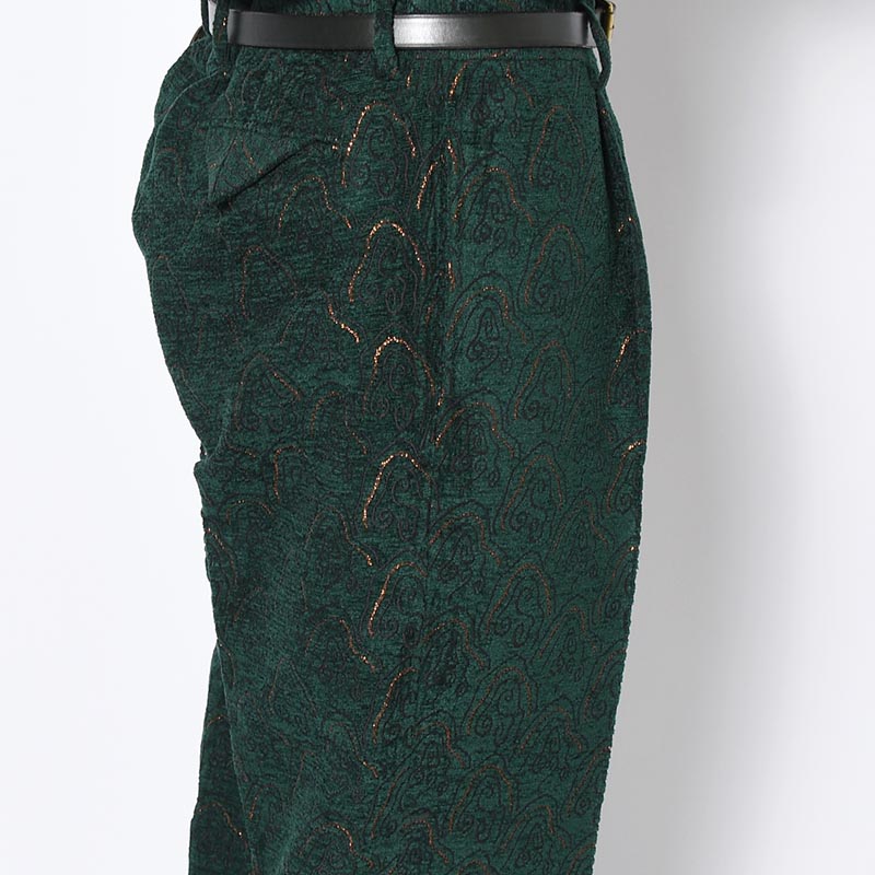 "SHUMISEN" JQ WIDE SLACKS -DARK GREEN-