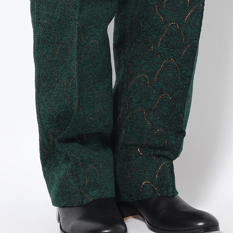 "SHUMISEN" JQ WIDE SLACKS -DARK GREEN-