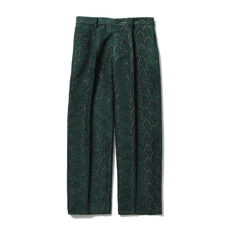 "SHUMISEN" JQ WIDE SLACKS -DARK GREEN-