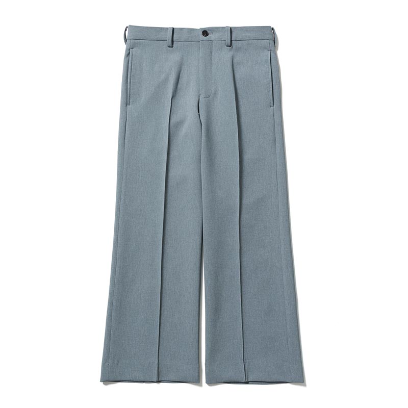 SEMI FLARE SILHOUETTE SLACKS -SMOKY BLUE-