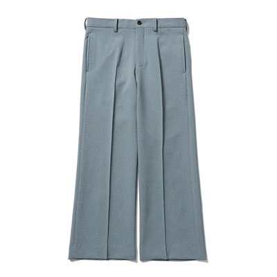 SEMI FLARE SILHOUETTE SLACKS -SMOKY BLUE-