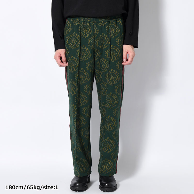 "CURLED UP DRAGON" TRACK PANTS -DARK GREEN-