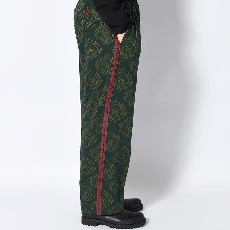 "CURLED UP DRAGON" TRACK PANTS -DARK GREEN-