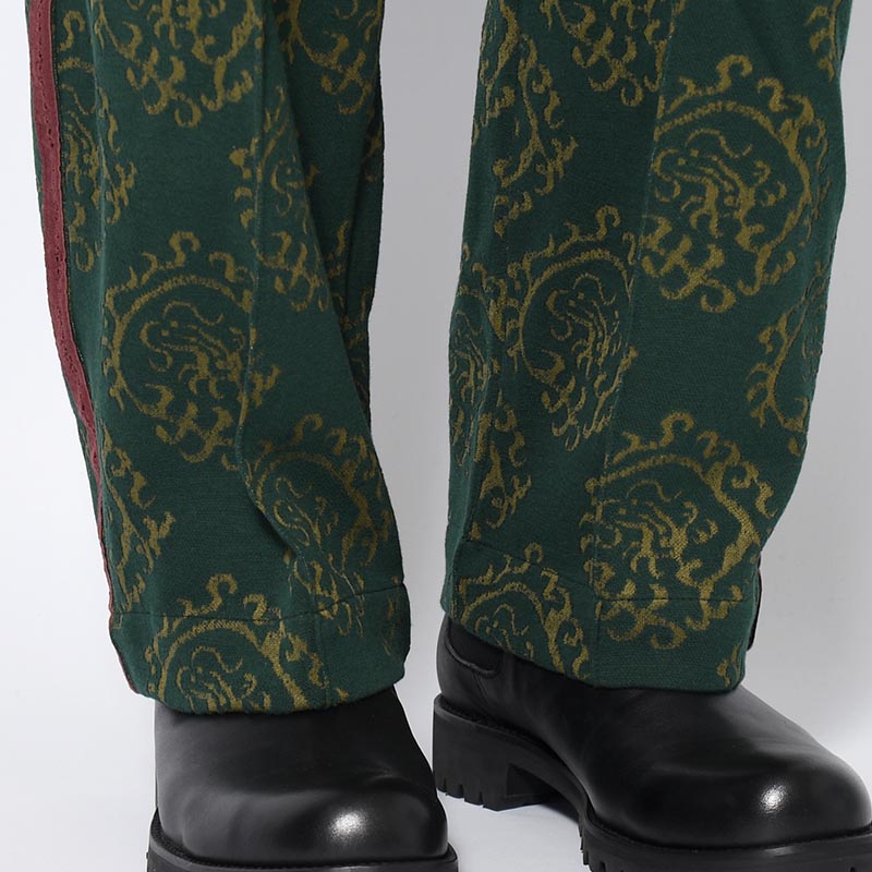 "CURLED UP DRAGON" TRACK PANTS -DARK GREEN-