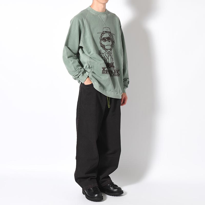 CREWNECK SWEAT SHIRT -GREEN-