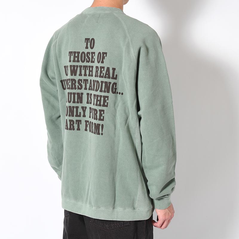 CREWNECK SWEAT SHIRT -GREEN-