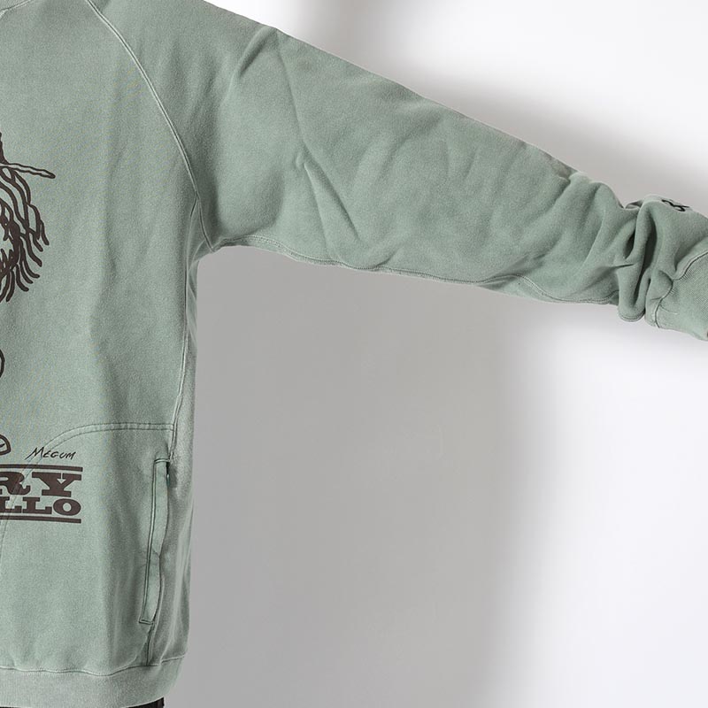 CREWNECK SWEAT SHIRT -GREEN-