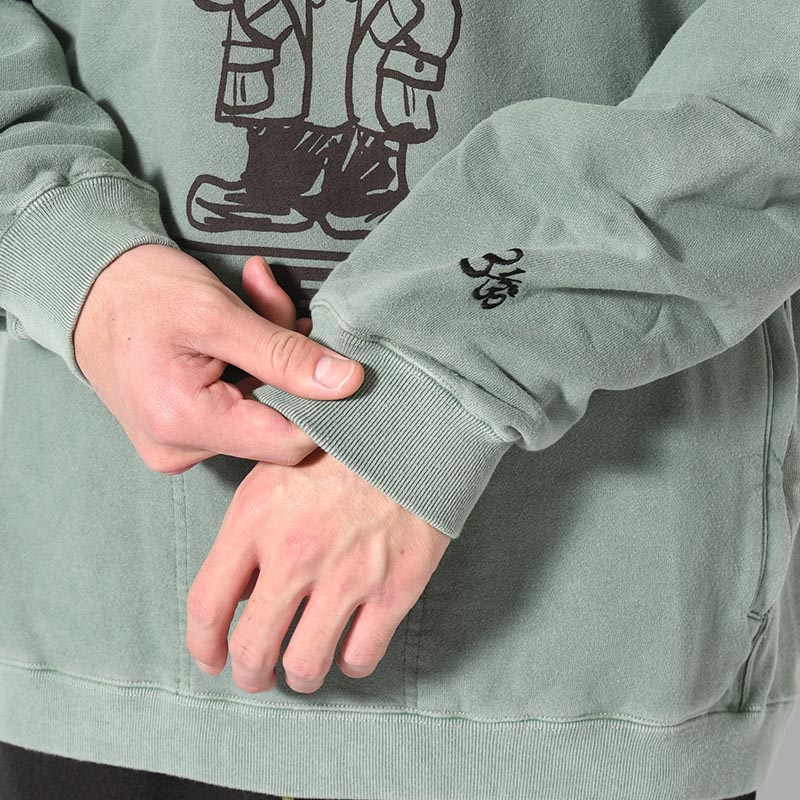 CREWNECK SWEAT SHIRT -GREEN-