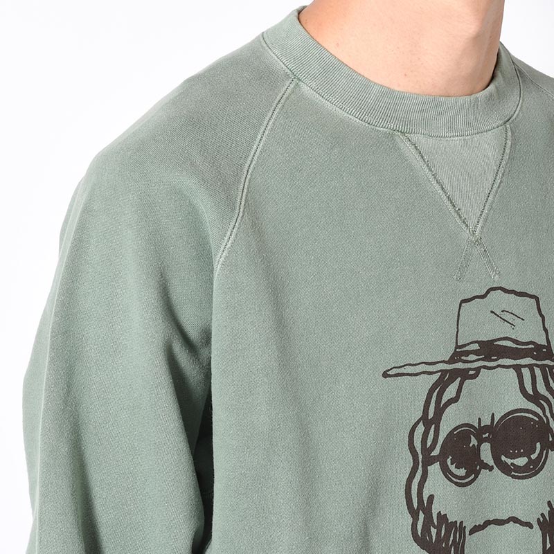 CREWNECK SWEAT SHIRT -GREEN-